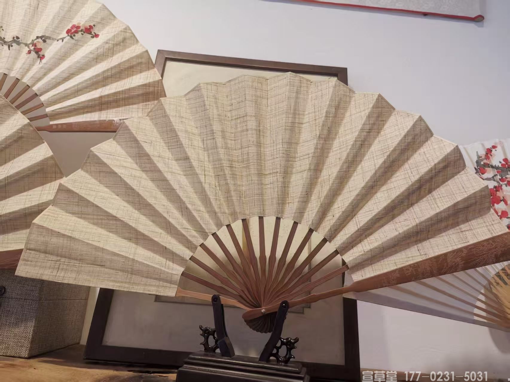 宣草堂®️竹工艺品 荣昌夏布折扇